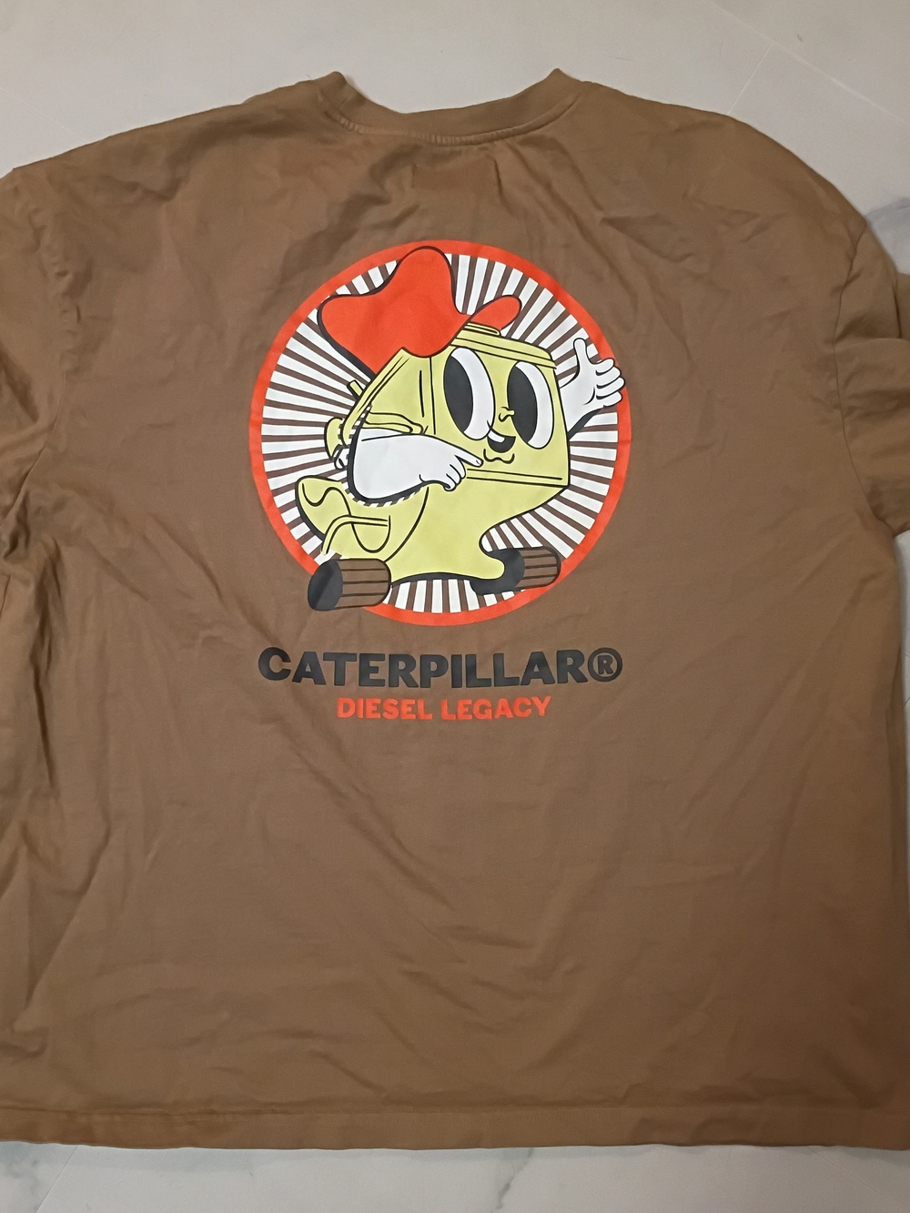 Caterpillar Diesel Legacy Brown Graphic Cat T-Shirt